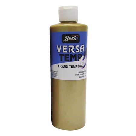 Sax 2002445 1 Pint Versatemp Heavy-Bodied Tempera Paint; Metallic Gold